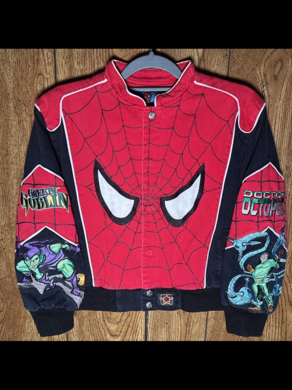 Vintage JH Design Spider-Man cartoon jacket